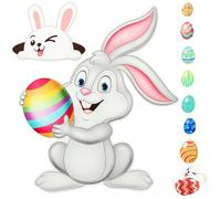Easter Rabbit Magnetic Fridge Sticker for Car Decoration