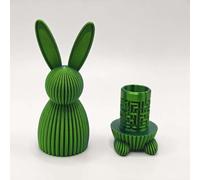 Easter Rabbit Maze Box, Multi-Layer Maze Challenge with Engraved Pattern, Rabbit Puzzle Box Secure Compartment for Bills & Jewelry, Creativity Educational Toy, for Adults, Kids & Teen (Green)