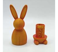 Easter Rabbit Maze Box, Multi-Layer Maze Challenge with Engraved Pattern, Rabbit Puzzle Box Secure Compartment for Bills & Jewelry, Creativity Educational Toy, for Adults, Kids & Teen (Gold)