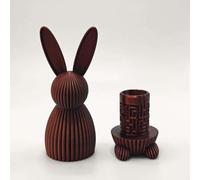 Easter Rabbit Maze Box, Multi-Layer Maze Challenge with Engraved Pattern, Rabbit Puzzle Box Secure Compartment for Bills & Jewelry, Creativity Educational Toy, for Adults, Kids & Teen (Brown)