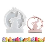 Easter Rabbit Shaped Silicone Mold, Reusable Design, Wax Molds, Rabbit Figure for Easter Spring Casting Resin Chocolate Home Decoration