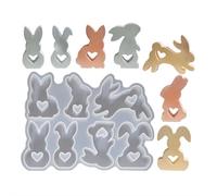 Easter Rabbit Silicone Mold, Silicone Rabbit Mold, Rabbit Plaster Epoxy Candle Silicone Mold, Small Rabbits Design for Candle, Soap, Resin & Decorate