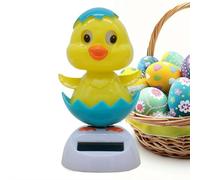 Easter Rabbit Solar Powered Dancing Toys, Solar Powered Toy Bunny Dancing Figure, 2026 Bunny Car Shaking Head Dancer Doll Cute Easter Rabbit Toys for Sun Catcher Car Dashboard Office Desk Decor