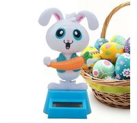Easter Rabbit Solar Powered Dancing Toys,Solar Powered Toy Bunny Dancing Figure,Bunny Car Shaking Head Dancer Doll Cute Easter Rabbit Toys with Eggs for Sun Catcher Car Dashboard Office Desk Decor
