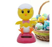 Easter Rabbit Solar Powered Dancing Toys,Solar Powered Toy Bunny Dancing Figure,Bunny Car Shaking Head Dancer Doll Cute Easter Rabbit Toys with Eggs for Sun Catcher Car Dashboard Office Desk Decor