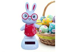 Easter Rabbit Solar Powered Dancing Toys,Solar Powered Toy Bunny Dancing Figure,Bunny Car Shaking Head Dancer Doll Cute Easter Rabbit Toys with Eggs for Sun Catcher Car Dashboard Office Desk Decor