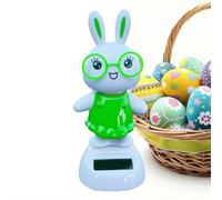Easter Rabbit Solar Powered Dancing Toys,Solar Powered Toy Bunny Dancing Figure,Bunny Car Shaking Head Dancer Doll Cute Easter Rabbit Toys with Eggs for Sun Catcher Car Dashboard Office Desk Decor