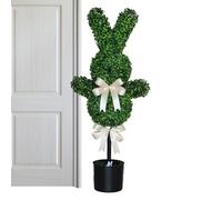 Easter Rabbit Topiary Tree | 90 cm Easter Boxwood Plant | Green Rabbit Topiary with Tip to Fix in the Soil, for Outdoors Home Office Garden Terrace Yard