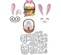Easter Rabbits Bunny Metal Die Cuts Dies Stencil, Easter Rabbits Bunny Cutting Dies Cut Stencils DIY Scrapbooking Cards Photo Album Craft Embossing Paper Dies for Album Card Scrapbooking Making