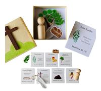 Easter Religious Game, Holy W ctivity Box, Bible Story Games with Interactive Play, Resurrection Game for Children Adults, Holy W ox with Decorative Design, Basket Use