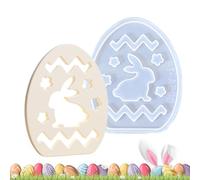 Easter Resin Molds - Silicone 11.1x9.4x2.6cm | Rabbit Concrete Mould Hollow Egg Shape, Moulds En Resin Casting De Easter Craft Supplies | For Decoration