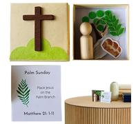 Easter Resurrection Box Set, Holy Week Box Christian Feierive Keepsake Craft, Holy Week Box Family Easter Holy Week Box - Christian Bible Game Set Keepsake Easter Story Religious Decorations