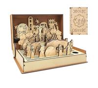 Easter Resurrection Scene Set, Family Easter Holy Week Gift, Wooden, Easter Decor Resurrection Scene, Handmade 2025DIY Easter Holy Week Book Playset, Easter Table Decorations