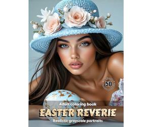 EASTER REVERIE - Adult Coloring Book | Realistic Grayscale Easter/Spring Portraits | for Relaxation and Mindful Creativity: English Edition (Colorful Adventures)