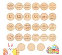 Easter Reward Tokens - 27 Pcs Easter Egg Hunts, Strong Family Night Tickets, Reusable Year After Year Prize coinss | Creative Holiday Game for Basket Fillers Kids Reward System Fun Activities Prize
