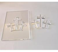 Easter Router Templates Set,Acrylic The 3 Crosses Woodworking Stencils for Holy Week | Bunny, Cross, Egg, Church, Chick & Three Crosses | Reusable for DIY Crafts, Lanterns & Wood Inlays