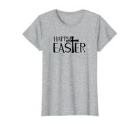 Easter Shirt for Men Women Cross Happy Easter Christians T-Shirt, Women, Heather Grey, Medium