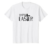 Easter Shirt for Men Women Cross Happy Easter Christians T-Shirt, Youth, White, 2T