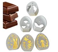 Easter Silicone Molds | 6-Cavity Easter Egg Rabbit Silhouette Silicone Moulds | Resin Casting Molds Ornament Craft Supplies Cement Plaster Mold