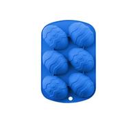 Easter Silicone Molds - 6 Cavity Non-Stick Epoxy Resin Casting Mould for Easter Egg Shaped 3D Chocolates | For Baking, Candy, Cake, Gum, Act