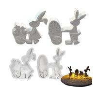 Easter Silicone Molds Antiadhesive Rabbit Mold | Molds For Rabbit Candle Holders For Wax, , Soap, Plaster, Cement And Table Ornament