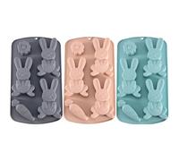 Easter Silicone Molds, Easy Release Design,17x29.5cm, Silicone Bunny Chocolate Candy Molds, Easter Bunny Baking Mold Pan, Non Multi Purpose Craft, for Gummies Cupcake Candy Jelly Pastry