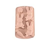 Easter Silicone Molds, Resin Casting Mold for Shaping, 3D Bunny Shape Crafts Casting Tool with Flexible Easy-Release, Artisan Confectionery Accessory for Gummy Fabricating, and Soap Sculpting
