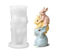 Easter Silicone Mould, 1/4Pcs Flexible Rabbit Egg Molds DIY Easter Crafts for Chocolate Candy Jelly Soap Cake Baking Molds