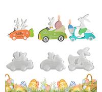 Easter Silicone Moulds | 3 Pieces Easy Release Party Moulds, Easter Casting Moulds | for Plaster Resin Clay Dough Creations Home Decoration