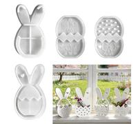 Easter Silicone Moulds, Casting Moulds, Pack of 4 Silicone Moulds, Easter Pendants, Rabbit Plaster for Casting, Easter Silicone Mould, Spring Moulds, Silicone Easter for Money Gifts