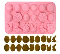 Easter Silicone Moulds Chocolate Moulds Easter Egg Moulds Silicone Bunny Silicon Molds for Kids Easter Party DIY Chocolate Cake Decorations Party Supplies Baking Tools