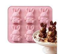 Easter Silicone Moulds | Easy Releases 3D Rabbit Mould Craft Tool - 3D Rabbit Silicone Mould - For Soap, Cake, Decoration, Cupcake, Fudge, Candy, Pastry