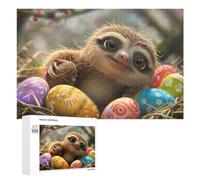 Easter Sloth 2 Jigsaw Puzzle for Adults And Families, 1000 PCS, A Creative Way to Unwind after A Busy Day, for Cosy Nights