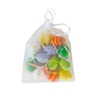 Easter Small Eggs, Easter Egg Decorations - 12X Colorful Toy Eggs Decoration Easter Eggs - Easter Scene Props for Tree Basket Reusable Egg Ornament for Bedroom, Living Room