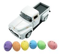 Easter Small Metal Truck Farm Pickup Trucks Decors With Eggs Farmhouse Tiered Tray Easters Basket Stuffers Farm Pickup Truck With Eggs