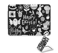 Easter Small Mirror, 1X/2X Rectangular Small Magnifying Mirror, Pu Leather Portable Mini Essentials for Handbag Compact Mirrors, Handbag Essentials Mini Mirrors, Gifts, Travel Gifts for Women