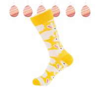 Easter Socks, Easter Socks for Adults, Easter Novelty Socks, Easter Bunny Socks, Easter Gift Socks, Easter Socks for Stocking Fillers (Rabbit in yellow)