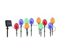 Easter Solar Pathway Lights | 3.5m Waterproof Outdoor Decoration with Stakes | Easter Egg String Light | for Garden Yard Pathway Driveway Patio Lawn Park