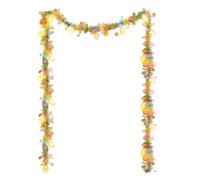 Easter Sparkling Streamers, Ribbon Easter Egg Decorations, With LED Color String Lights, Foil Hanging, Suitable For Mantels, Door Hangings, And Hallway