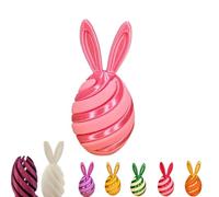 Easter Spiral Decompression Rabbit Egg, Easter Fidget Toys, Easter 3D Printing Mystery Bunny Egg Fidget Toy, Bunny Ear Design 3D Printed Spiral Egg Fidget Toy, Easter Basket Stuffers (Pink)