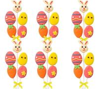 Easter Spring Bouquet Lollipops 50g - Fruit Flavoured - 5 Fun Shapes: Carrot, Chick, Egg, Bunny & Flower - Perfect for Easter Baskets, Hunts & Gifts - cyrlm (18 x Pack)
