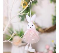 Easter Spring Decorations Easter Bunny Hanging Ornament Rabbit Ornaments Decorations Hanging Ornament & Tabletop Craft For Party Supplies (15x8x3cm)