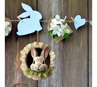 Easter Spring Decorations Easter Bunny Tree Hole Acrylic Pendant Decoration To Spread Joy And (B, One Size)