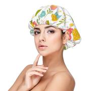 Easter Spring With Flowers And Eggs,Adult's Satin Sleeping Cap - Women's Elastic Sleep Bonnet, Adjustable Overnight Hair Cover