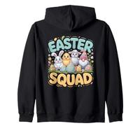 Easter Squad Bunny Chick Lamb Gnome Eggs Zip Hoodie