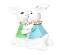 Easter Statue,Easter Bunny Statue,Funny Kiss Bunny Statues Figurine | 2.9 Inch Resin Easter Animal Figurine Figurine Desktop Decoration Indoor Art