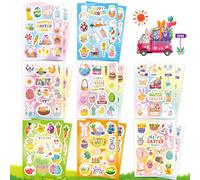 Easter Stickers,16 Sheets Easter Stickers for Children Kids, Self-Adhesive Easter Sticker for Crafts,Card Making, Easter Activity Pack,Easter Party Bag Fillers Stickers Egg Rabbit Butterfly Pattern