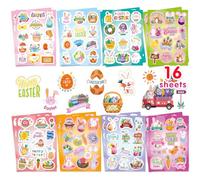 Easter Stickers, 202PCS Easter Stickers for Kids, Easter Egg Stickers, Easter Bunny Stickers for Party Favors, Easter Decorations Sticker, Easter Gift Party Sets