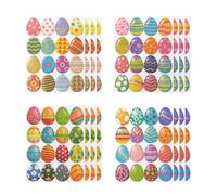 Easter Stickers,32sheets 512 Pcs Easter Egg Decals,Happy Easter Sticker Holiday Decoration Self Adhesive Sticker for Envelope Sealing, Kids Crafts Card Decorating Making Party Game School Activities