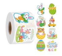 Easter Stickers | 500 Pieces Self Adhesive Egg Decorations | 8 Designs Self Adhesive Waterproof Scrapbook Pictures,For Envelope, Notebook, Birthday, Festival, Party, And
